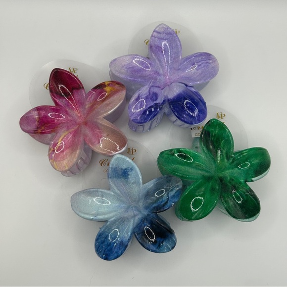 Fashion Jewelry Accessories - Colorful Flower-Shaped Hair Claws